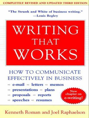cover image of Writing That Works
